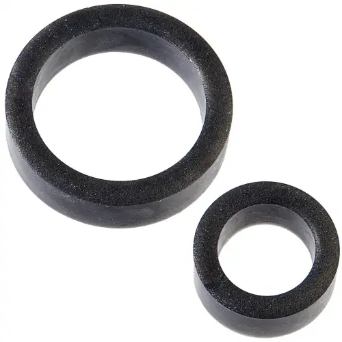Набор эрекционных колец Doc Johnson Platinum Premium Silicone - The C-Rings - Charcoal photo 1