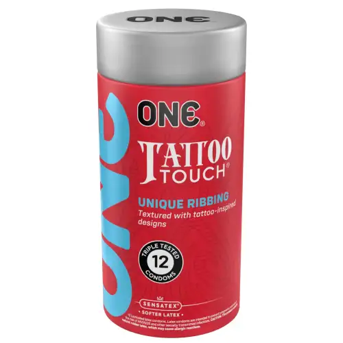 Презервативы ONE Tattoo Touch 12 шт, подарочная упаковка photo 1