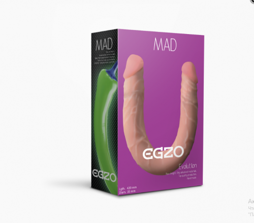 Фаллоимитатор двухсторонний Egzo DL001F 42х3,5 см. photo 1