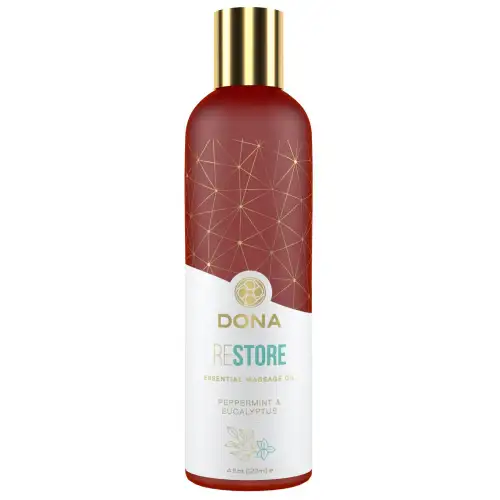 Массажное масло DONA Restore - Peppermint & Eucalyptus Essential Massage Oil (120 мл) photo 1