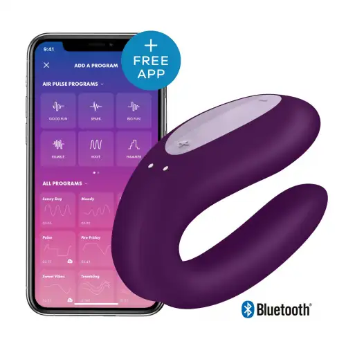 Вибратор для пар Satisfyer Double Joy Violet photo 1