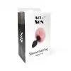 Силиконовая анальная пробка М Art of Sex - Silicone Bunny Tails Butt plug, цвет Розовый, диаметр 3,5 photo 4