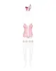 Эротический костюм зайки Obsessive Bunny suit 4 pcs costume pink S/M, розовый, топ с подвязками photo 5