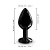 Металлическая анальная пробка с украшением в виде кристалла Dorcel - Diamond Plug BLACK M photo 3
