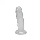 Прозрачный фаллоимитатор Alive Jelly Dildo Majestic, ТПЕ, присоска, диаметр 3.7см, длина 14.7см photo 1