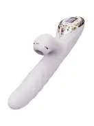 Вибратор-кролик с вакуумной стимуляцией и вращающимся стволом Kistoy A-King Max White photo 1