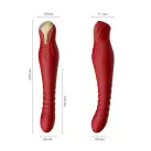 Смартвибратор-пульсатор Zalo — King Wine Red, кристалл Swarovski photo 10