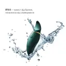 Вибратор 2в1 с язычком Zalo — Hero Jewel Green, кристалл Swarovski photo 5