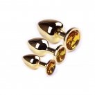 Набор анальных пробок sLash Gold Citrine, L, M, S photo 1
