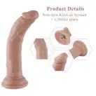 Реалистичный фаллоимитатор для секс-машин Hismith 7.5″ Flexible Silicone Dildo, система KlicLok photo 2