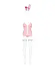 Эротический костюм зайки Obsessive Bunny suit 4 pcs costume pink S/M, розовый, топ с подвязками photo 5