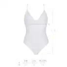 Боди с ажурным декором и открытым шагом Ursula Body white S/M — Passion photo 5