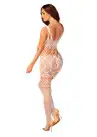 Сетчатый бодистокинг с имитацией топа и шорт Obsessive Bodystocking G330 XL/XXL, white, с доступом photo 2