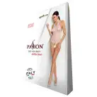 Бодистокинг в крупную сетку Passion BS087 white, открытая спина, халтер, с доступом photo 6