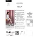 Чулки Passion ST119 3/4 белые, на ажурной силиконовой резинке, с цветочным декором и люрексовой нить photo 4