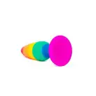 Силиконовая анальная пробка Wooomy Hiperloo Silicone Rainbow Plug L, диаметр 3,9 см, длина 13,1 см photo 2
