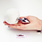 Металлическая анальная пробка с хвостиком 7.5смХ2.7см photo 10