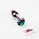 Металлическая анальная пробка сердечко, 7смХ2.8см (1шт.) photo 8